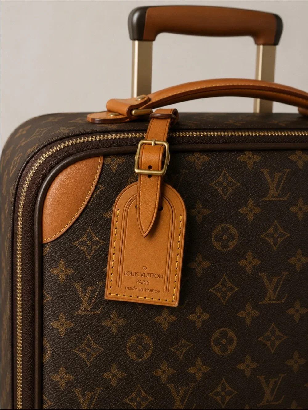 Authentic Louis Vuitton Vachetta Luggage Tag Set EUC